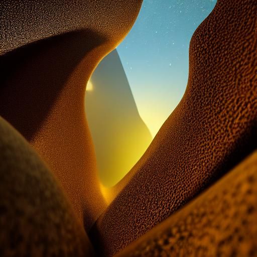 Dolphins Playing in Ocean Cave with Sunlight, Photorealistic