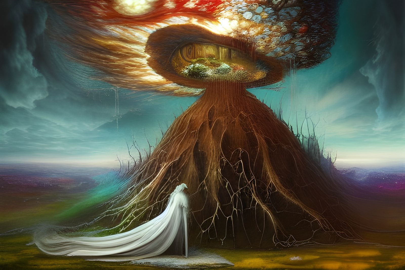 Surreal Empire of Dirt in Dark Fantasy Style