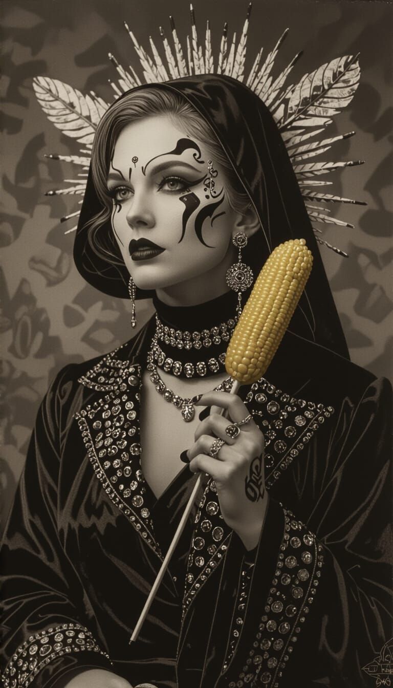 Surreal Occult Dreamscape: Figurative Expressionist Composit...