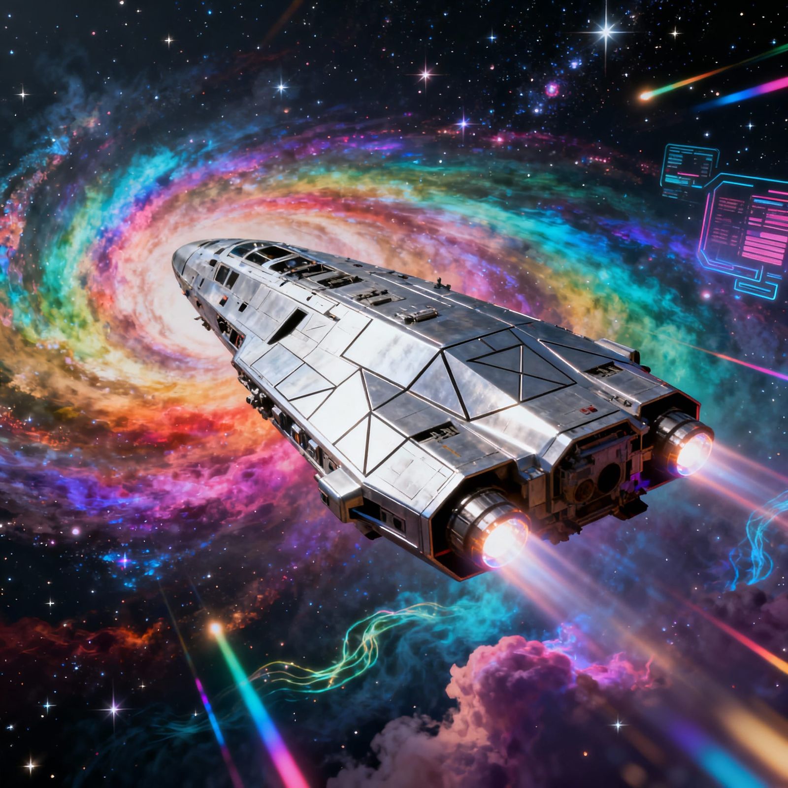 Hyper-Realistic Space Travel Past Galaxies and Nebulae