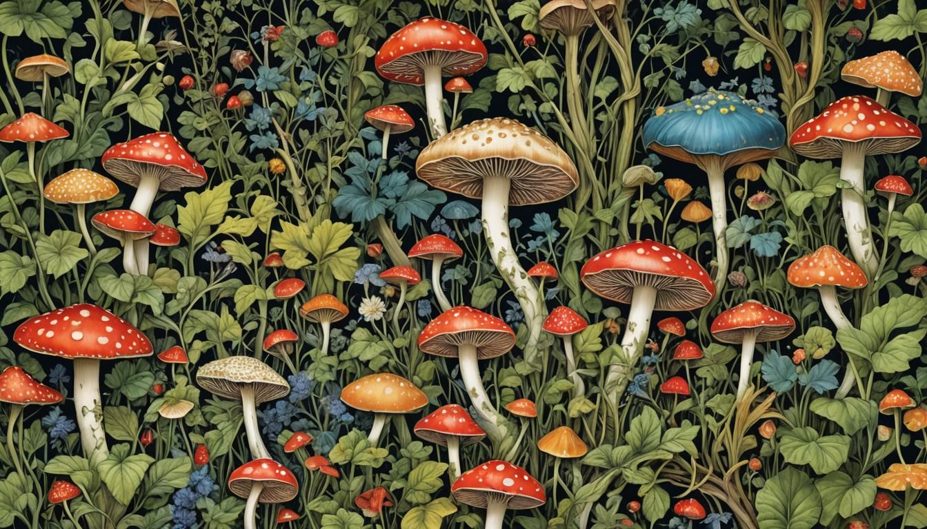 Dreamscape: Fairy and Iridescent Aura in Coloring Book Style