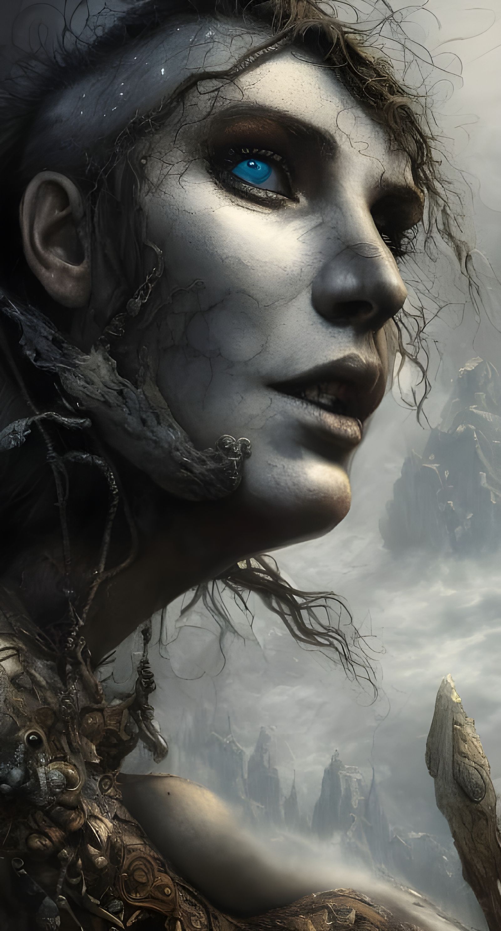 Goddess of Desires Portrait in Digital Art Style