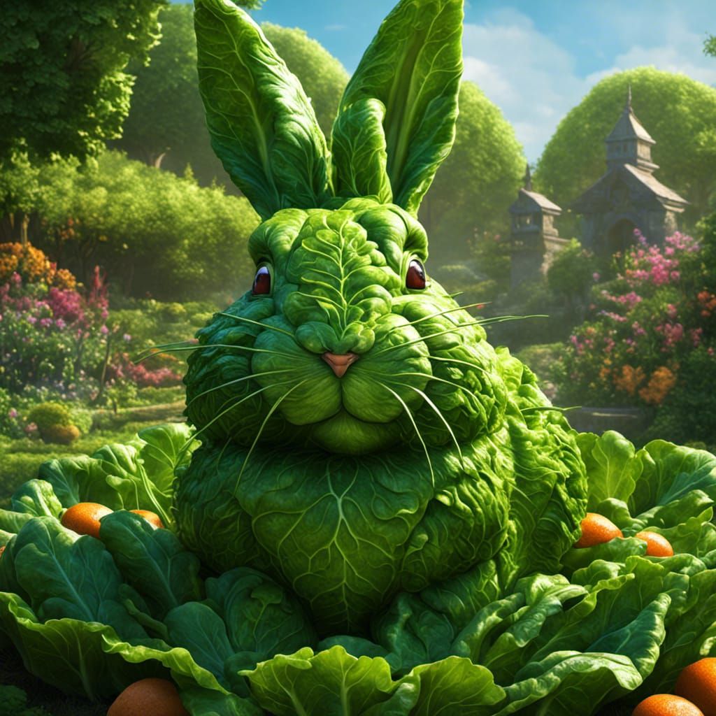 Lettuce Bunny King with Carrot Crown