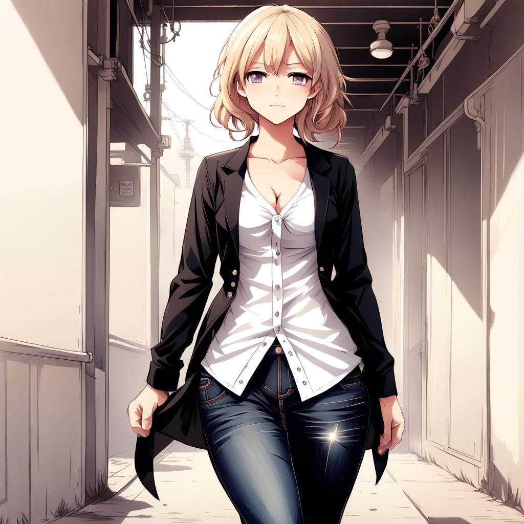 Four-Armed Anime Cutie in Manga Style