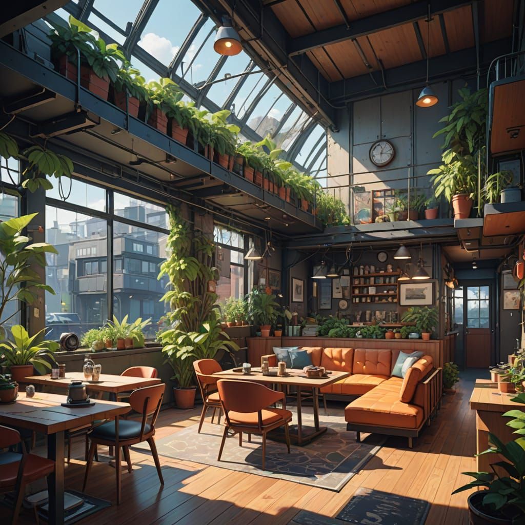 Serene Loft Oasis in Vibrant 8K Resolution