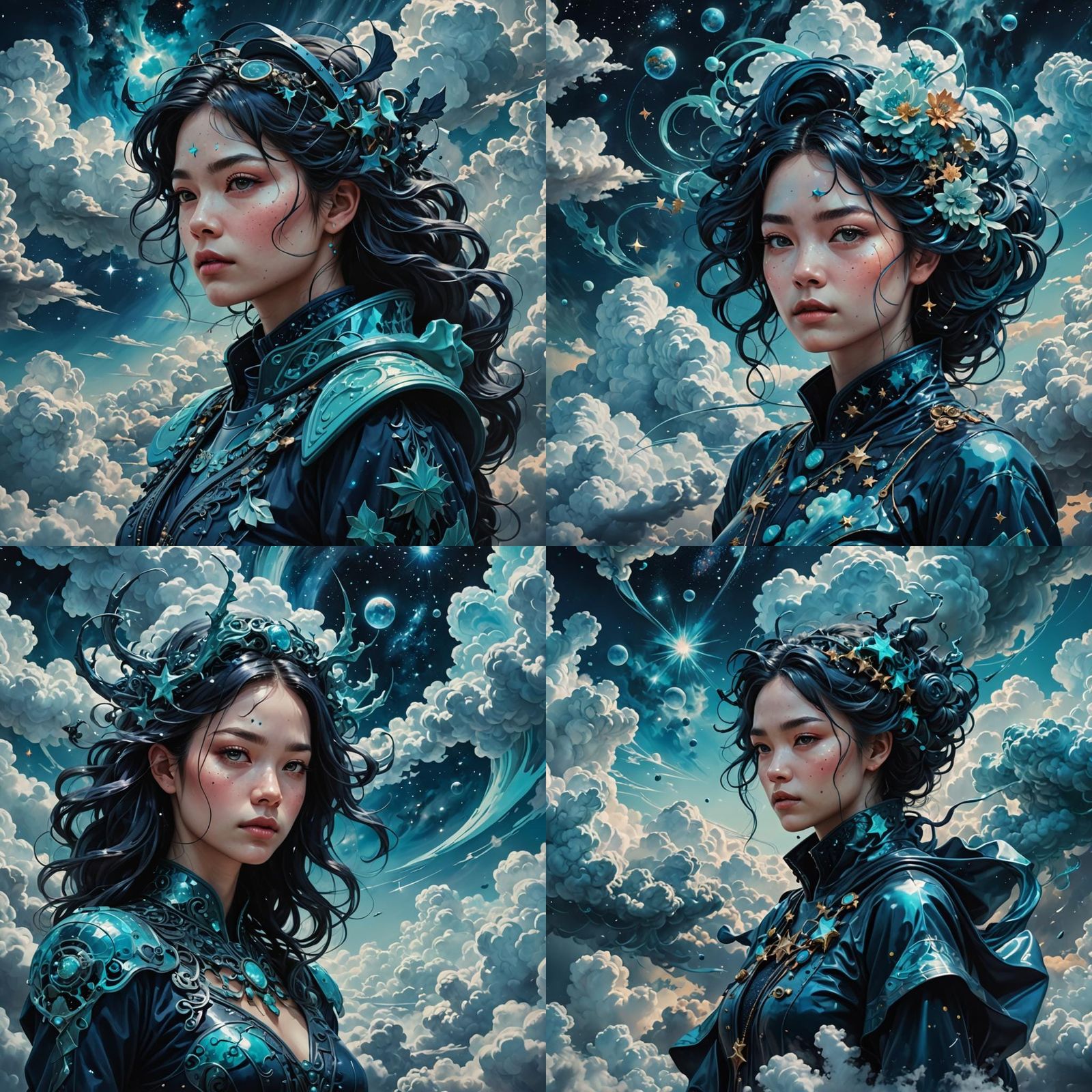 photo illustration from a world in the clouds, in the style of tanya shatseva, the stars art group (xing xing), meghan h...