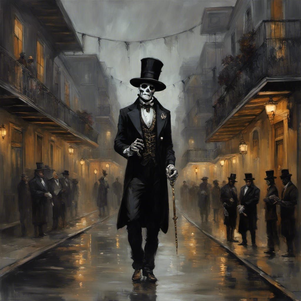 Baron Samedi in New Orleans: Photorealistic Matte Painting