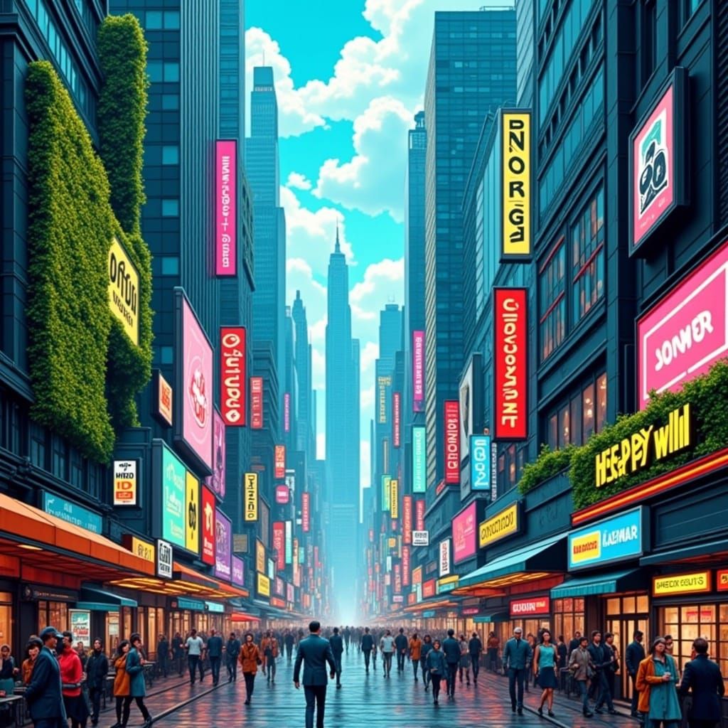 Utopian Cityscape of Hope and Renewal