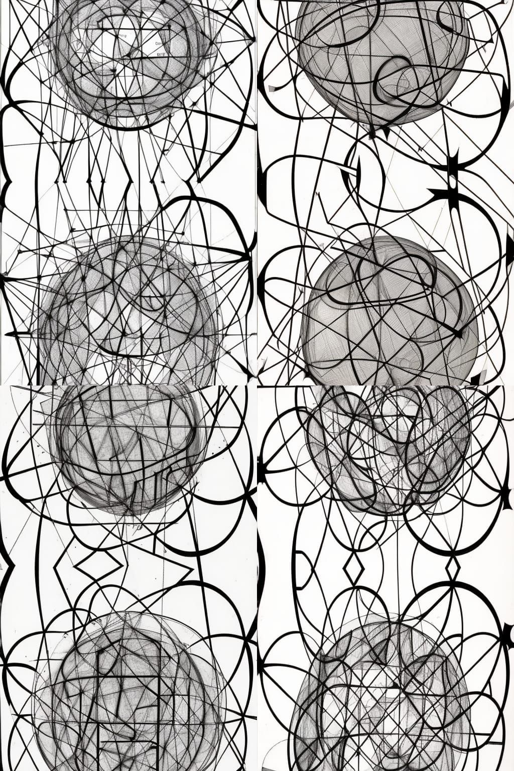 Intricate Graphic Score Combining Dance and Anatomy