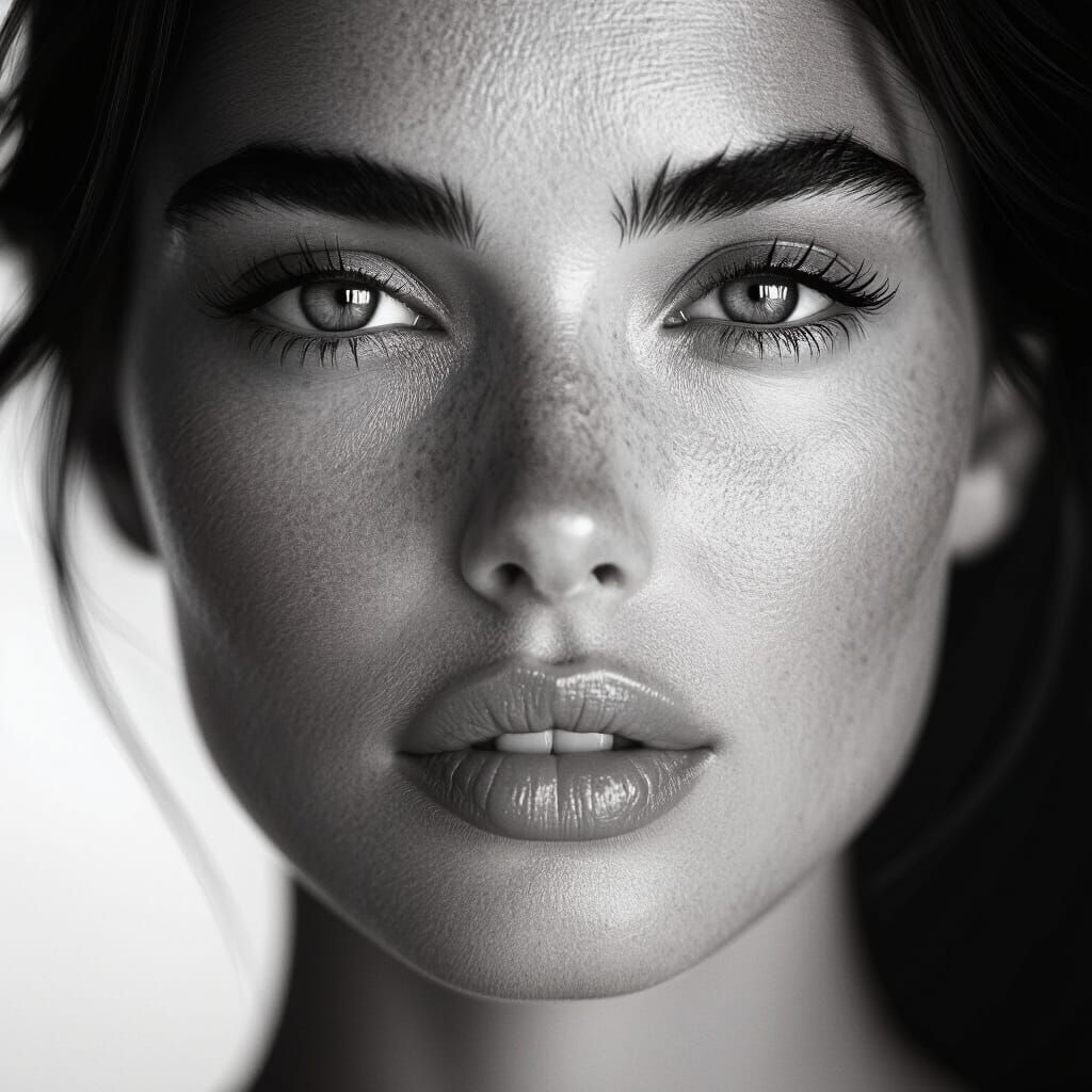 High-Contrast Portrait in Ansel Adams Style