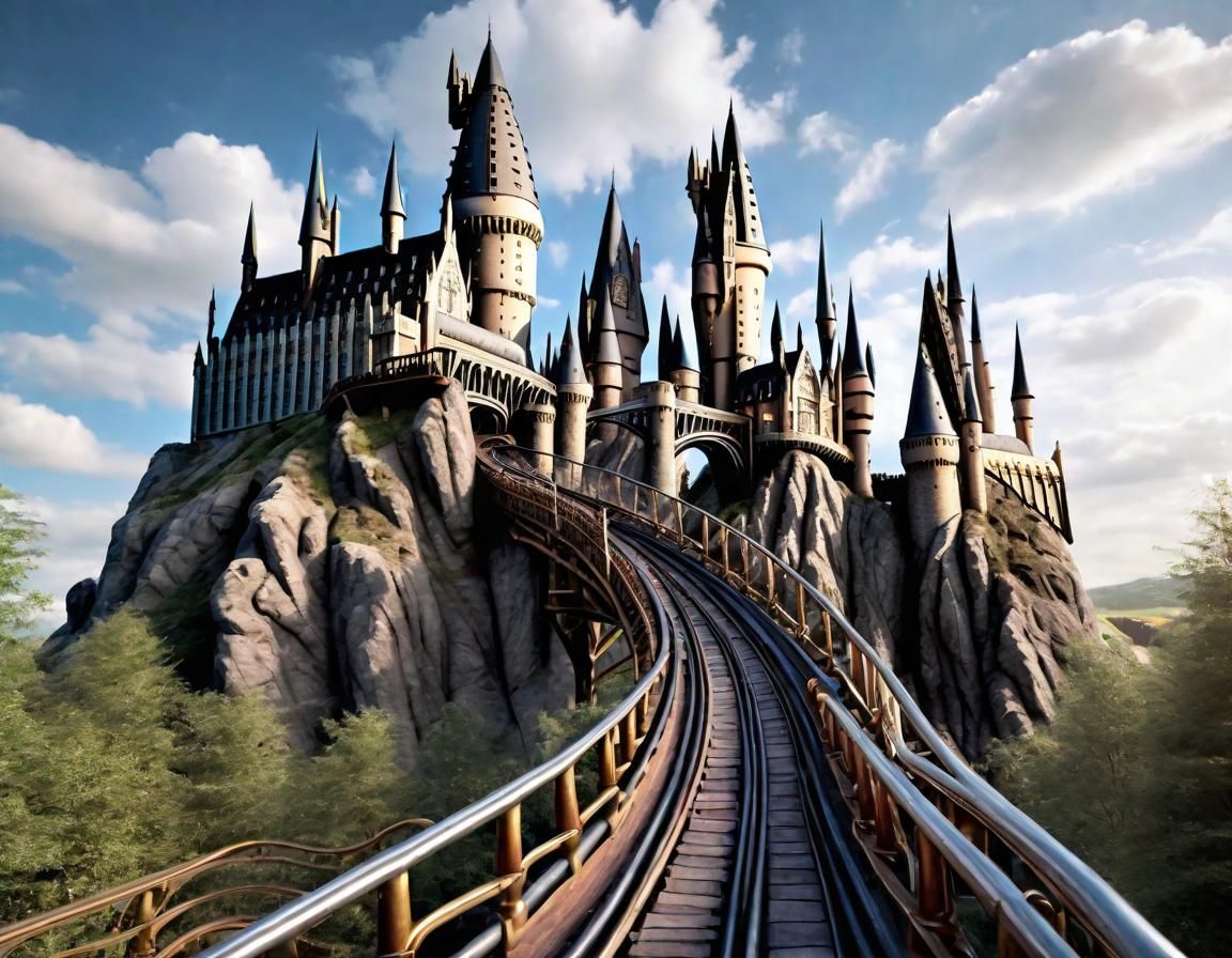 Hyperrealistic Roller Coaster at Harry Potter World