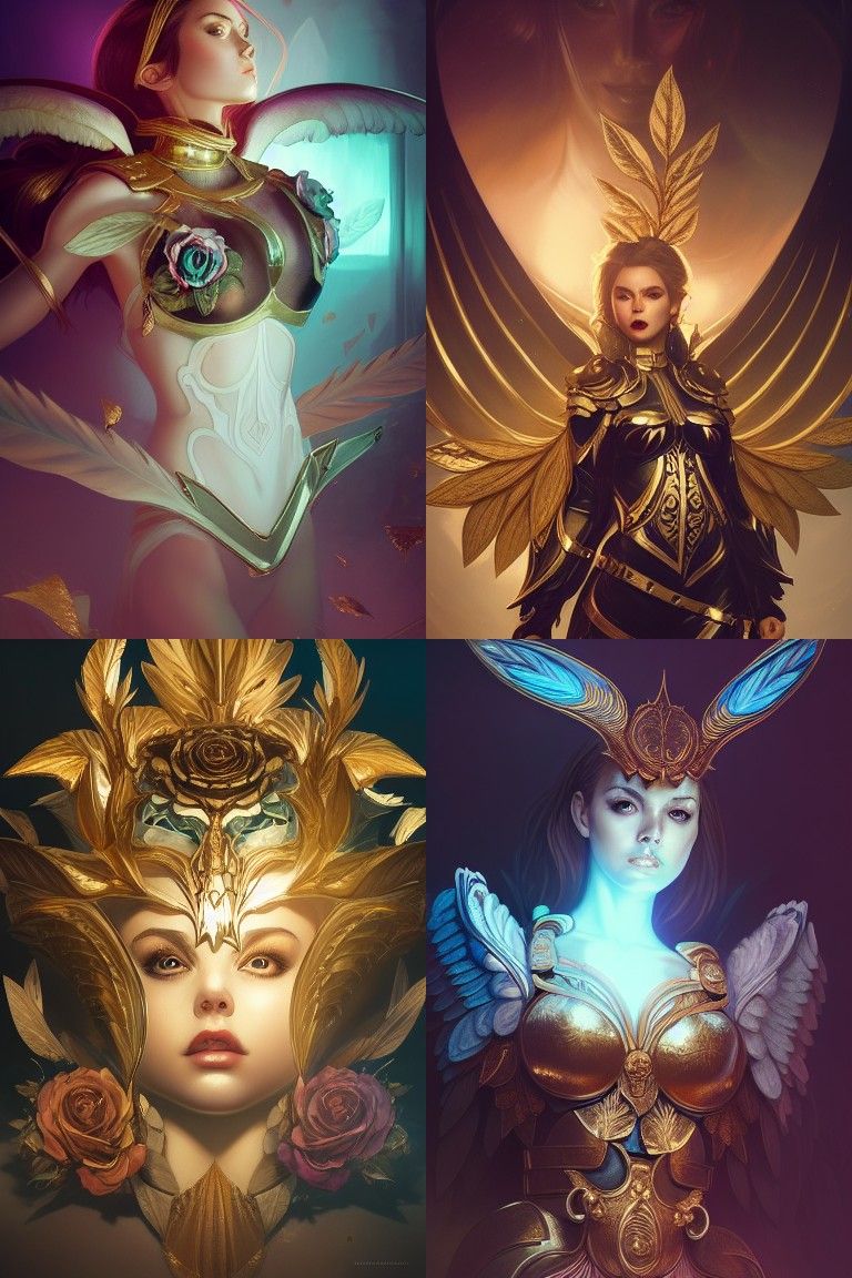 Sinister Valkyrie Portrait with Gold Leaf Armor