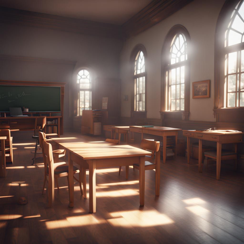 Back to School Scene with 3D Shading