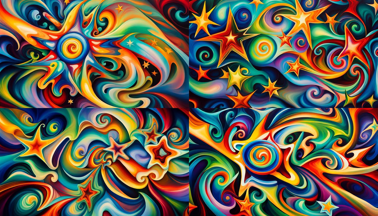 Iridescent Star Cluster Formation in Impasto Style