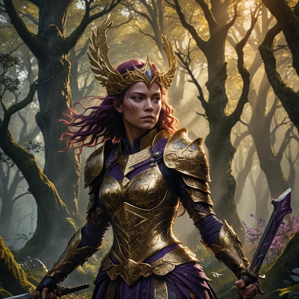 Celtic Warrior Queen Maeve in Dark Fantasy Art