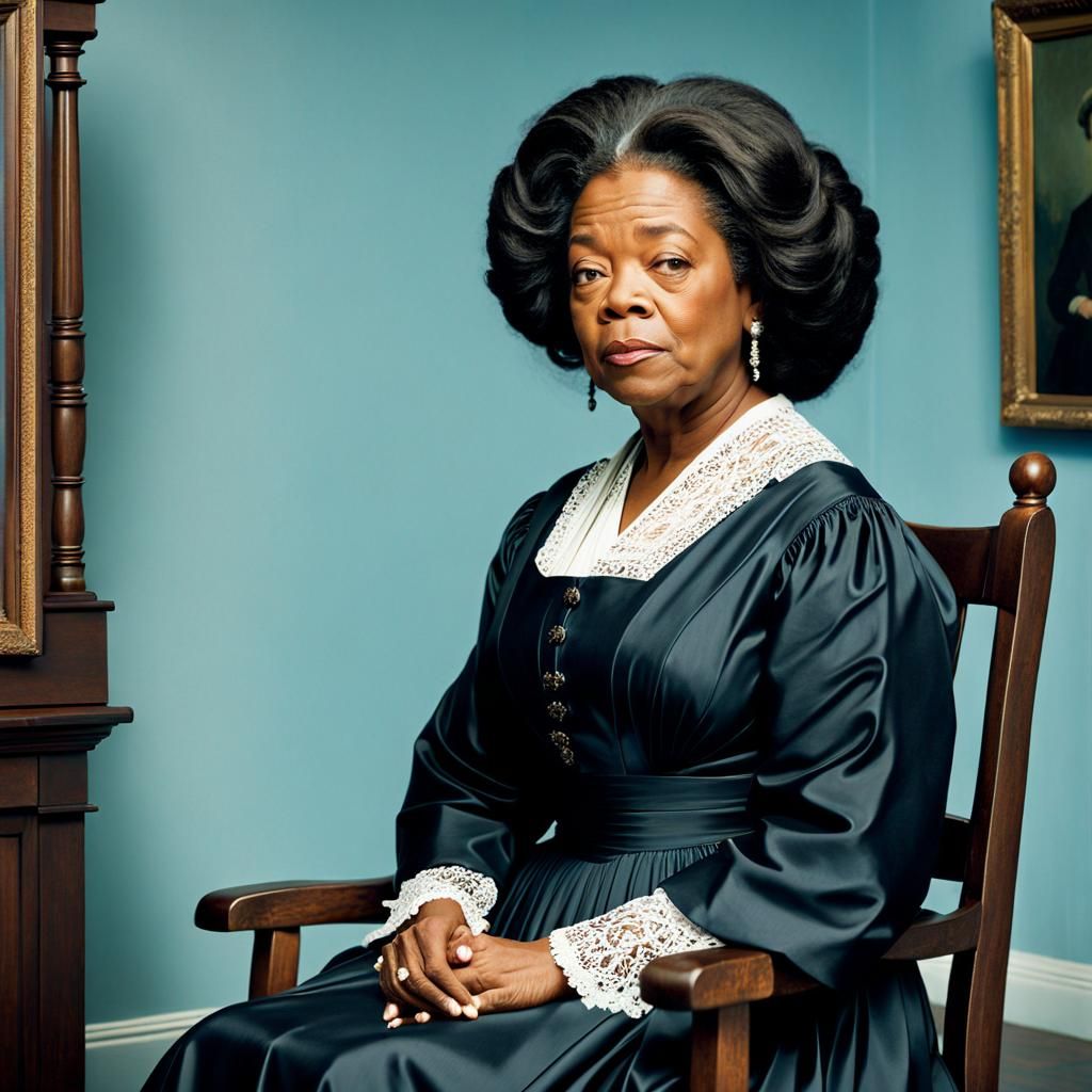Oprah Winfrey as Whistler's Mother in a Masterpiece Painting by James Abbott McNeill Whistler