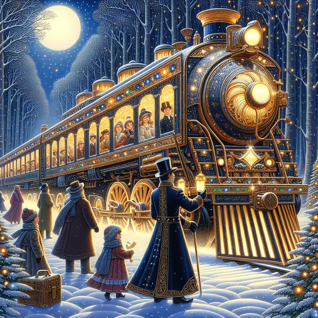 Whimsical Winter Wonderlands in Art Deco Style