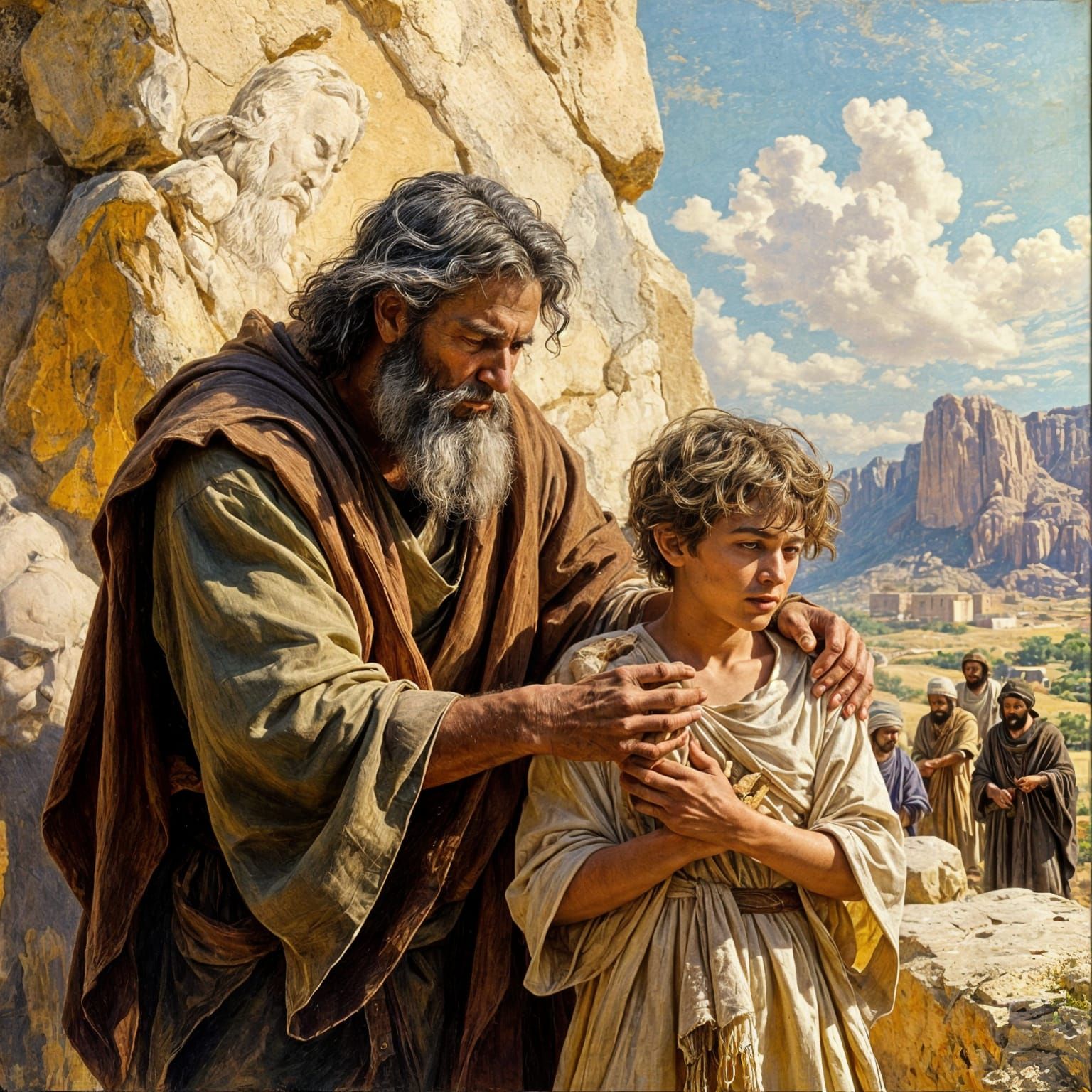 Abraham's Sacrifice: A Biblical Scene in Impressionistic Sty...