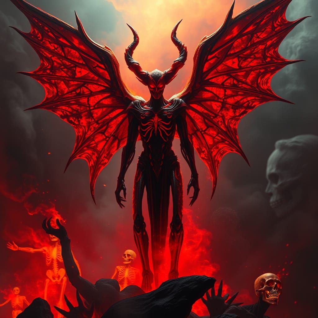 Lucifer in Gothic Horror Style