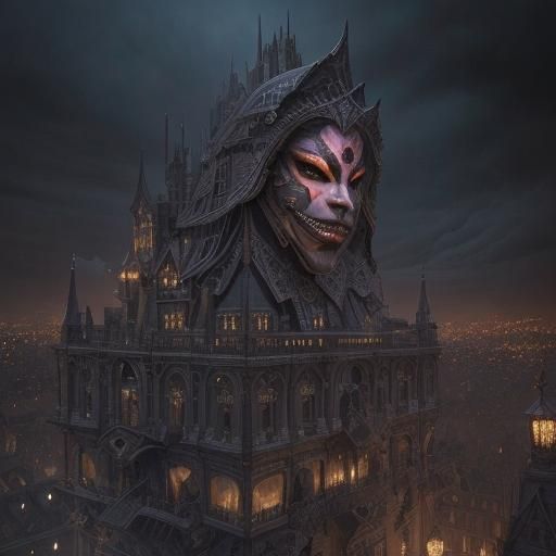 Rooftop Party at Night: A Digital Matte Painting