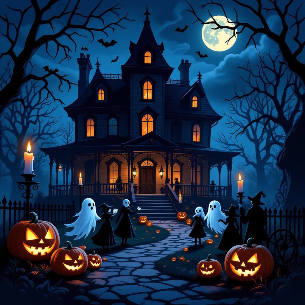 Spooky Birthday Party in Haunted Mansion