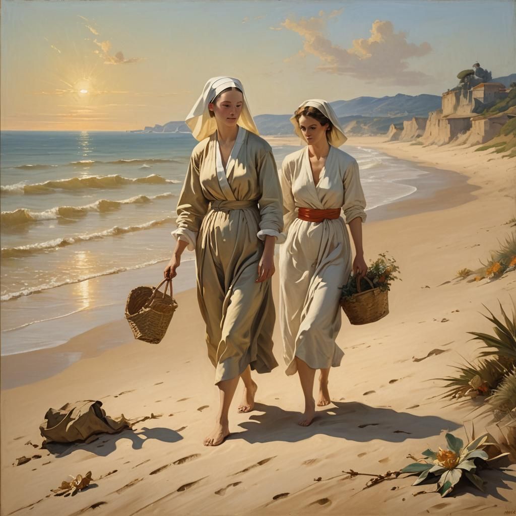 Nun Lost on a Beach: French Baroque Painting