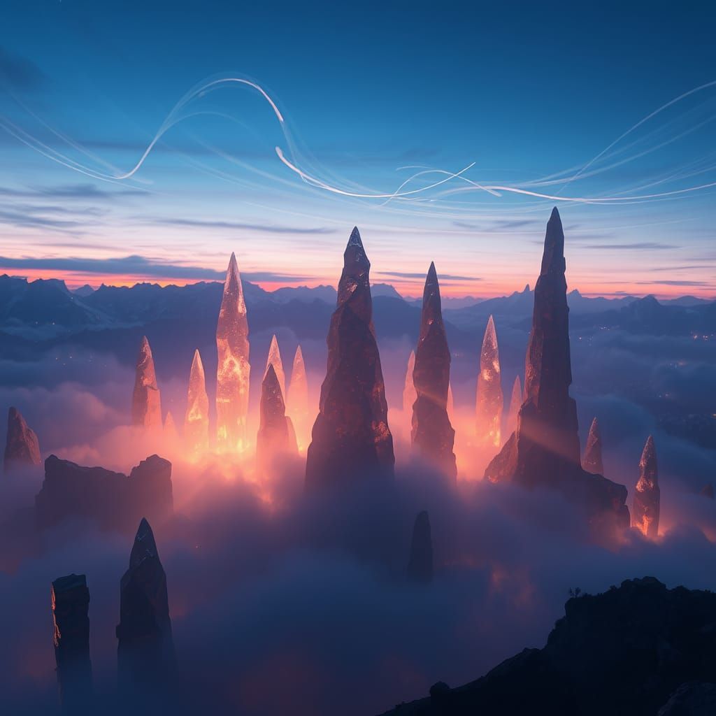 Ethereal Dreamscape with Crystalline Spires