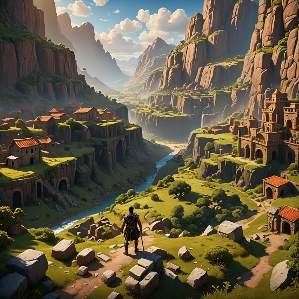 David and Goliath: Matte Painting for Kid's Bible Story