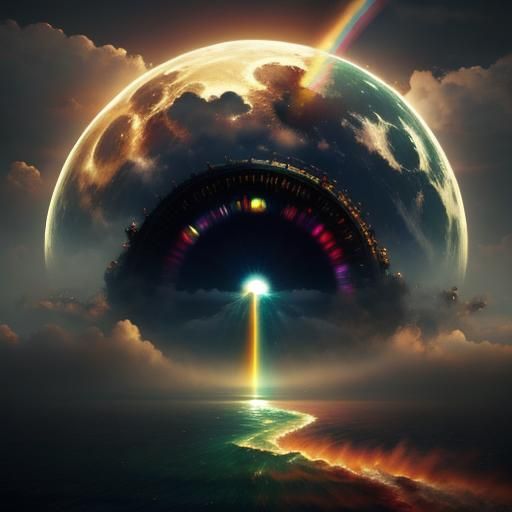 Rainbow Eye Digital Matte Painting