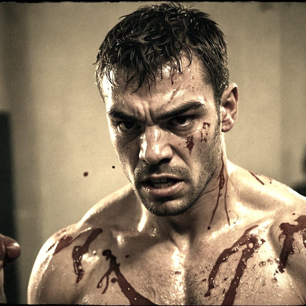 Intense Boxing Match Knockout in Cinematic Style