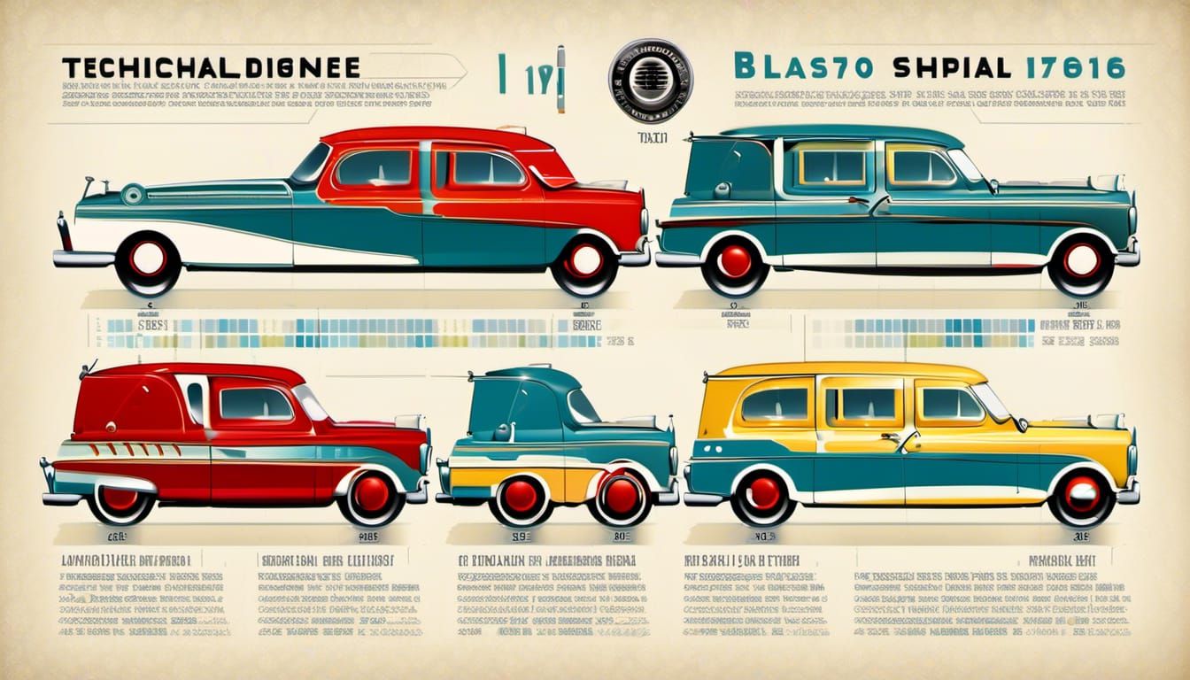 Cold War Car with Tank Engine in Digital Baroque Style