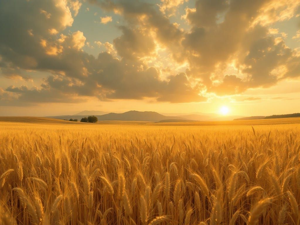 West Wind as a Lovers' Embrace in Golden Barley Fields