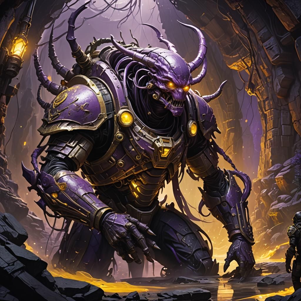 Armored Alien Sniper Invasion: Dark Fantasy Concept Art