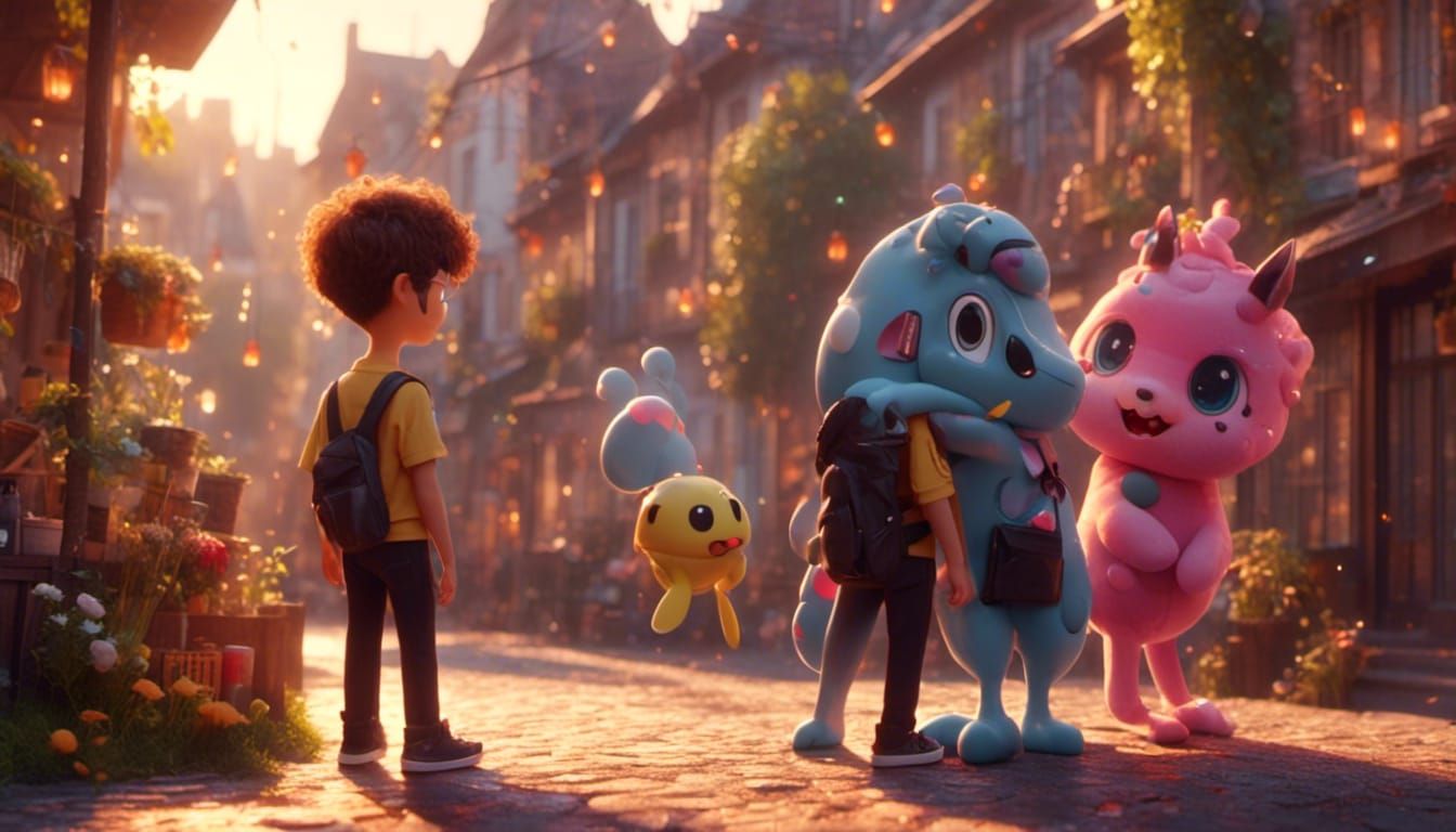 Cute Cartoon Characters Talking to Each Other