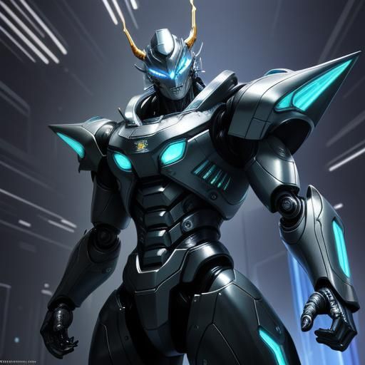 Bio Guyver in Manga Style with Metallic Exosuit