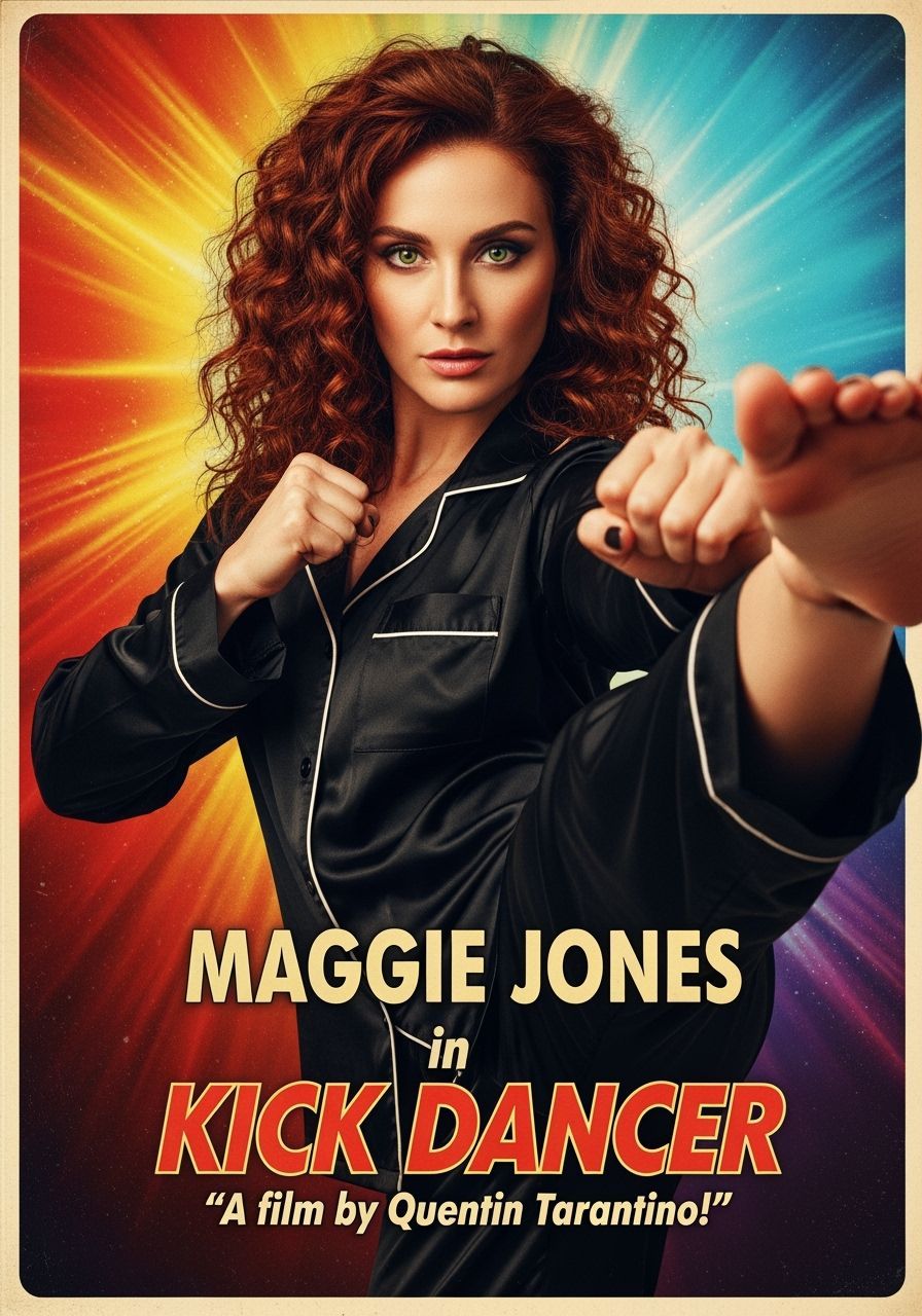 Karate Kick Movie Poster in Tarantino Style