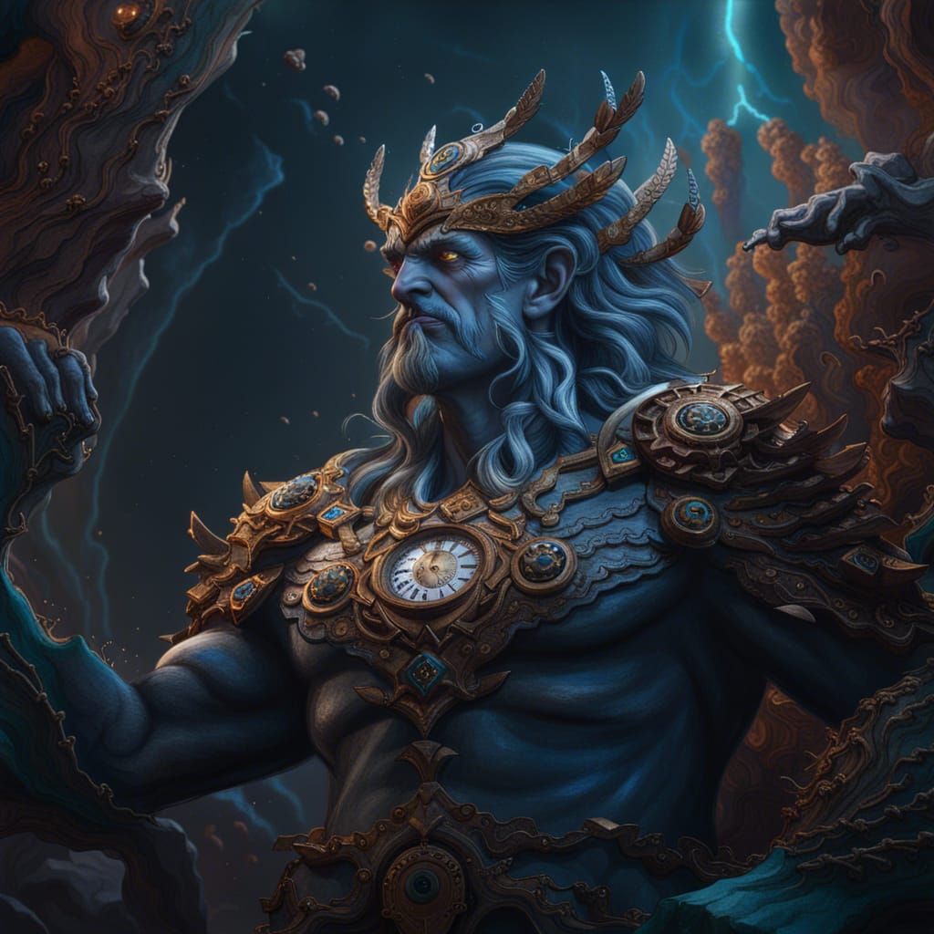 Kronos, God of Time: Detailed Matte Painting