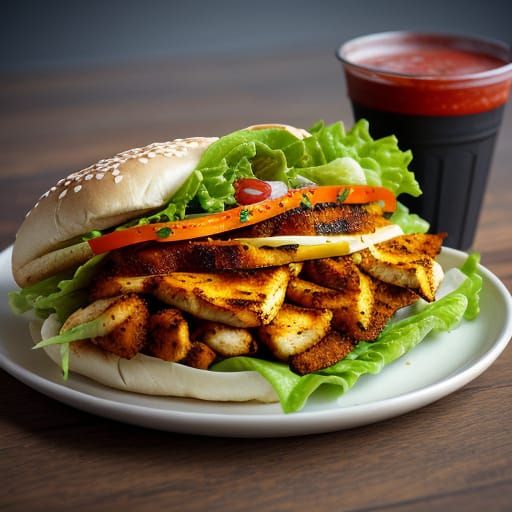 Fantastical Shawarma in Vibrant, Dreamlike Details