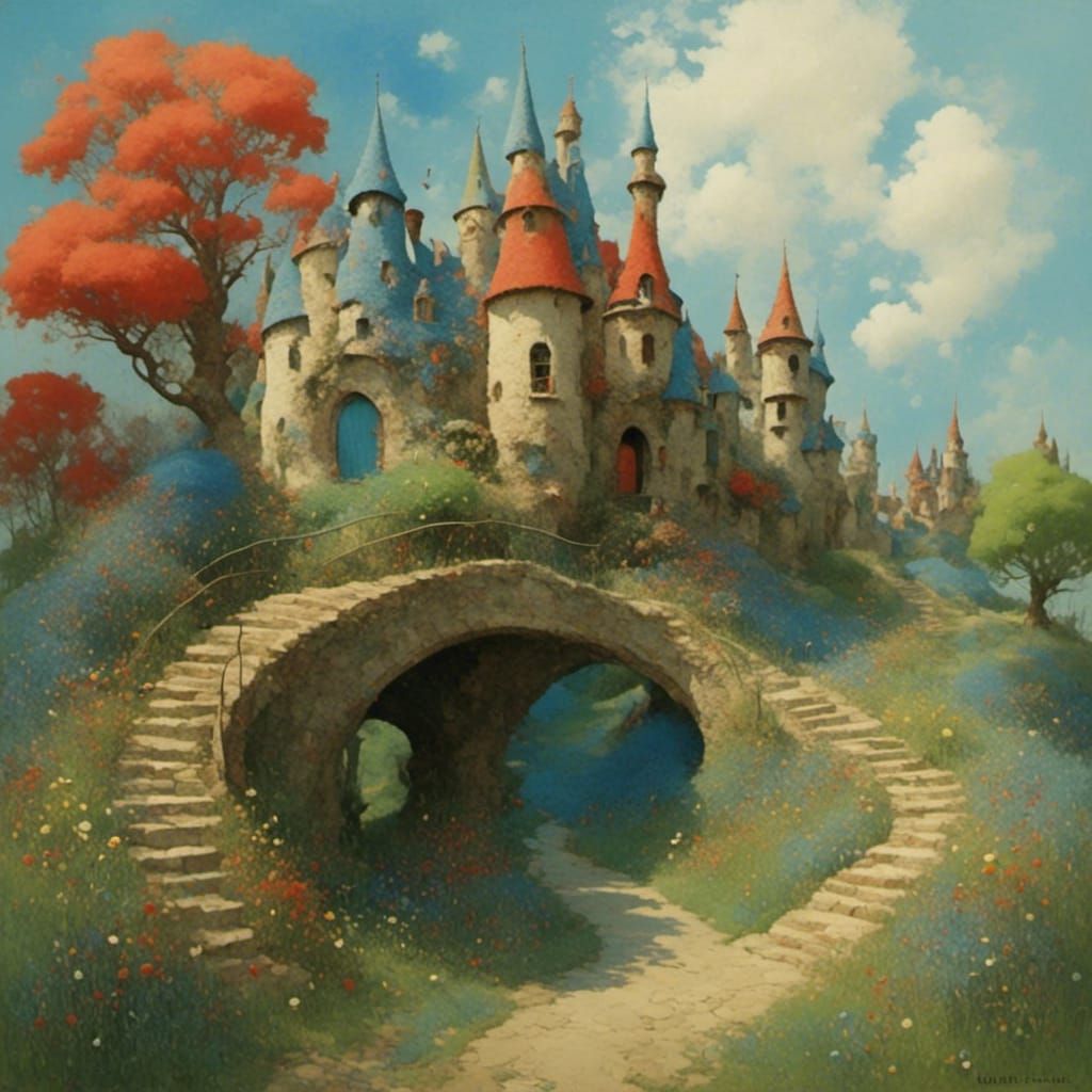 Dreamy Meadow with French Artistic Touch