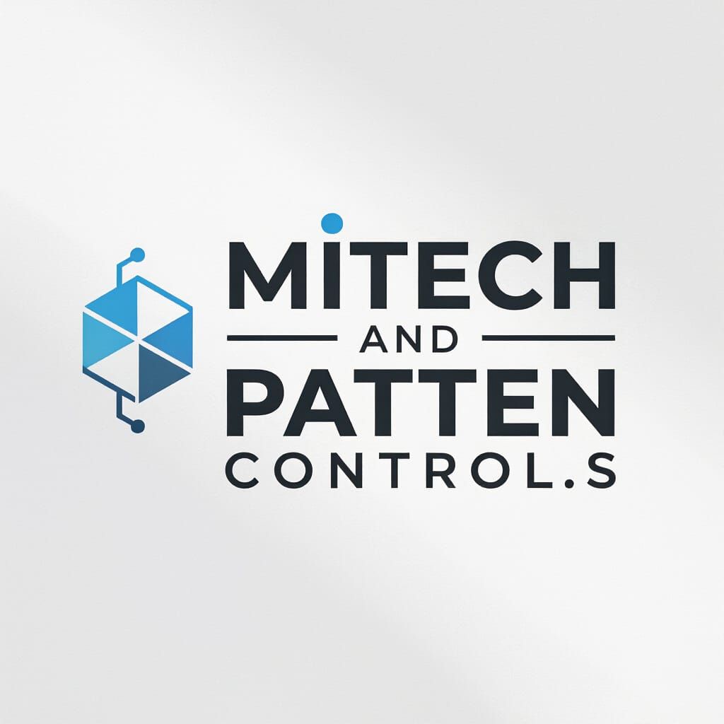 Minimalist Mitech and Patten Controls Logo
