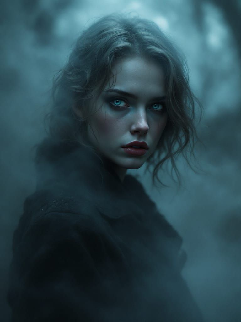 Supernatural Pin-Up in Ethereal Fog