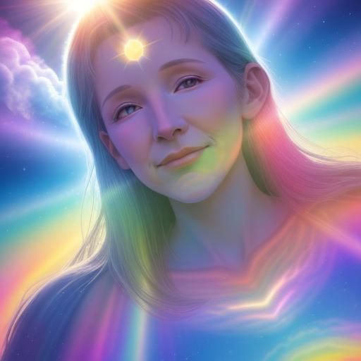 Psychedelic Optical Illusion with Sunshine Beams