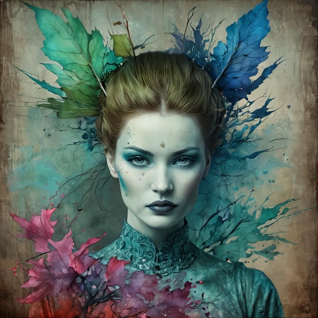 Furious Niflheim Banshee in Ink Art Style