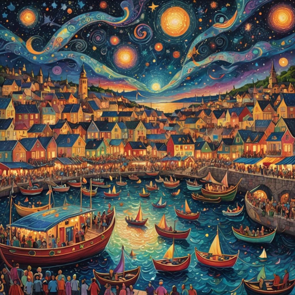 Cosmic Regatta Celebration Under Astral Lights