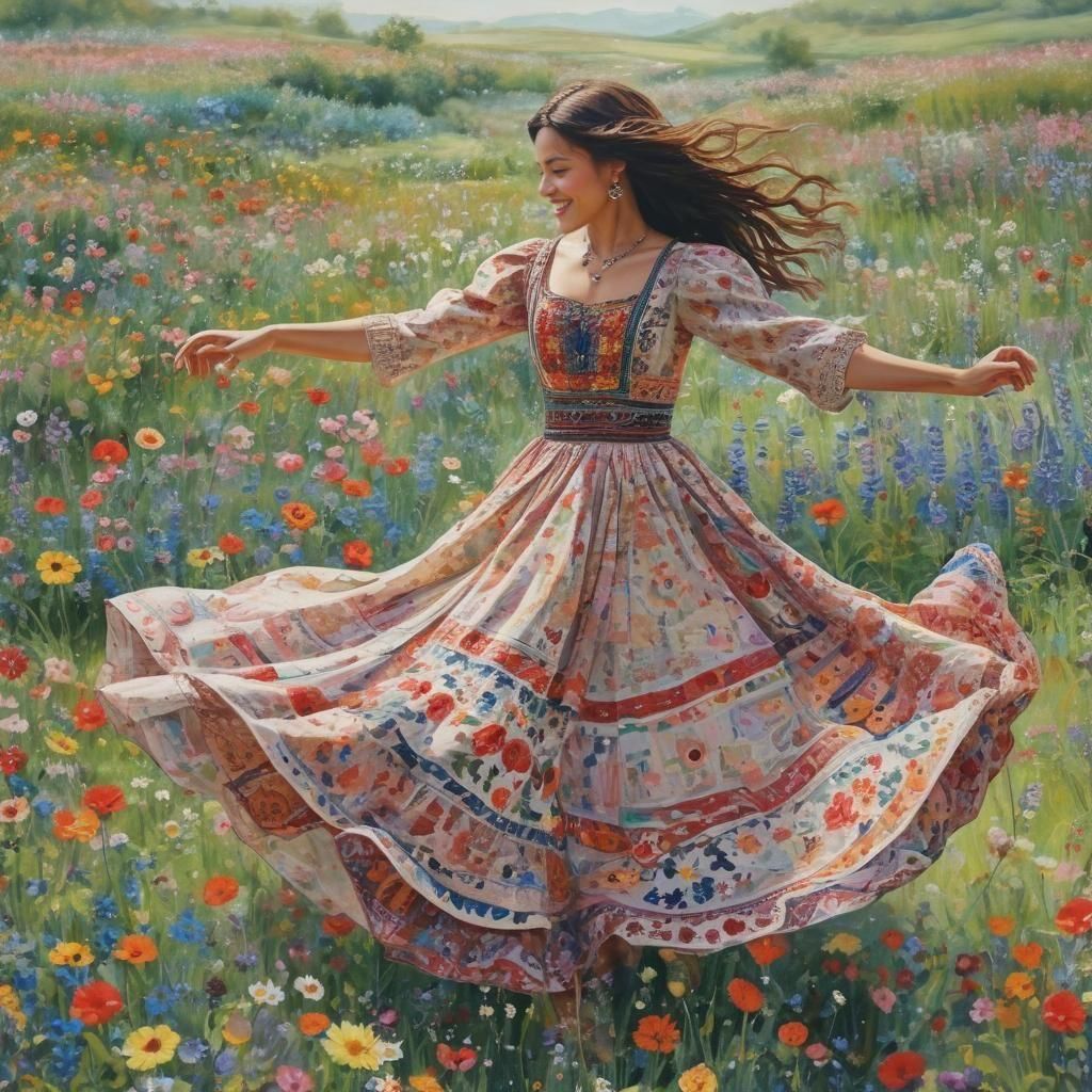 Gypsy Dance: A Watercolor Painting in Motion
