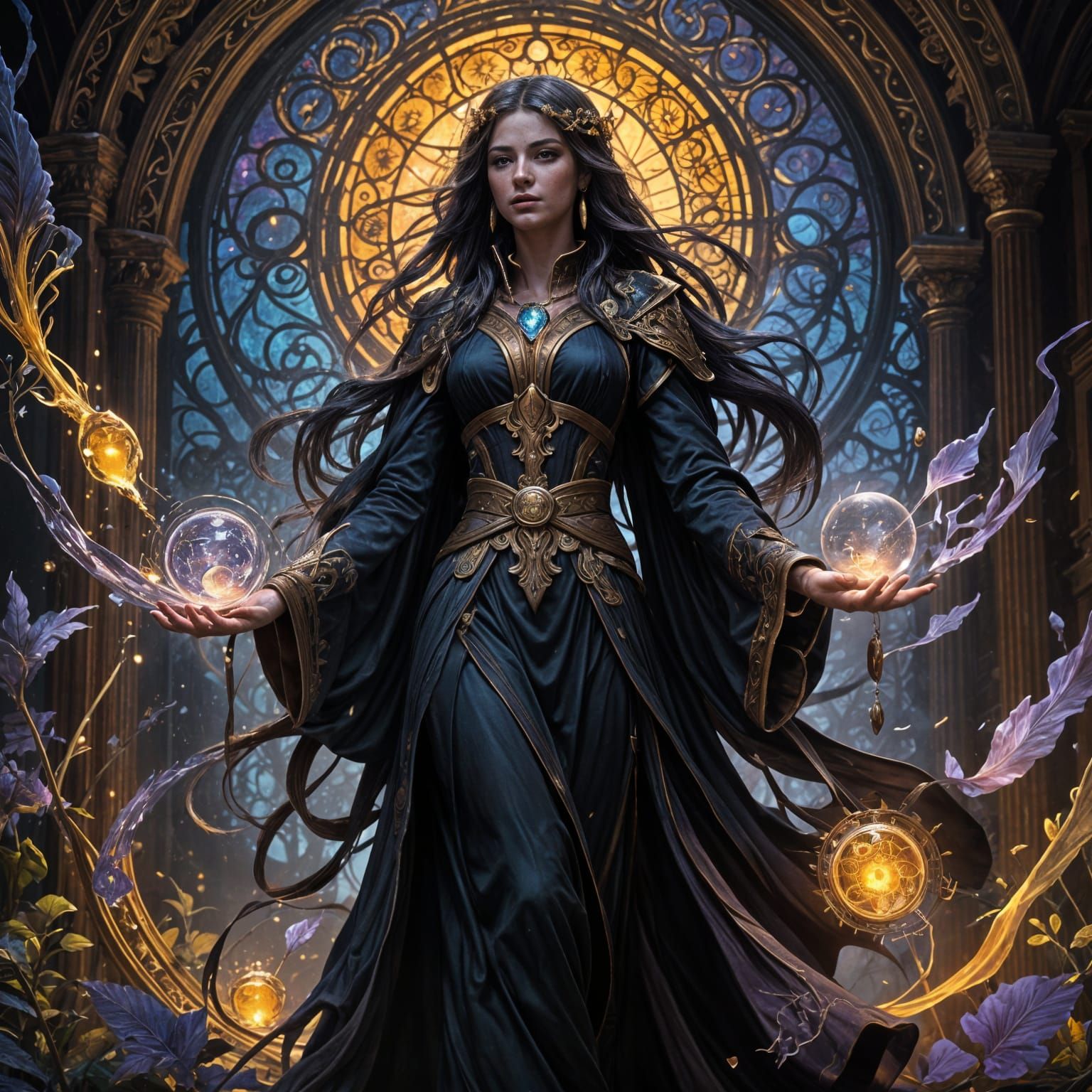 Surreal Dark Fantasy Goddess Masterpiece in Sepia