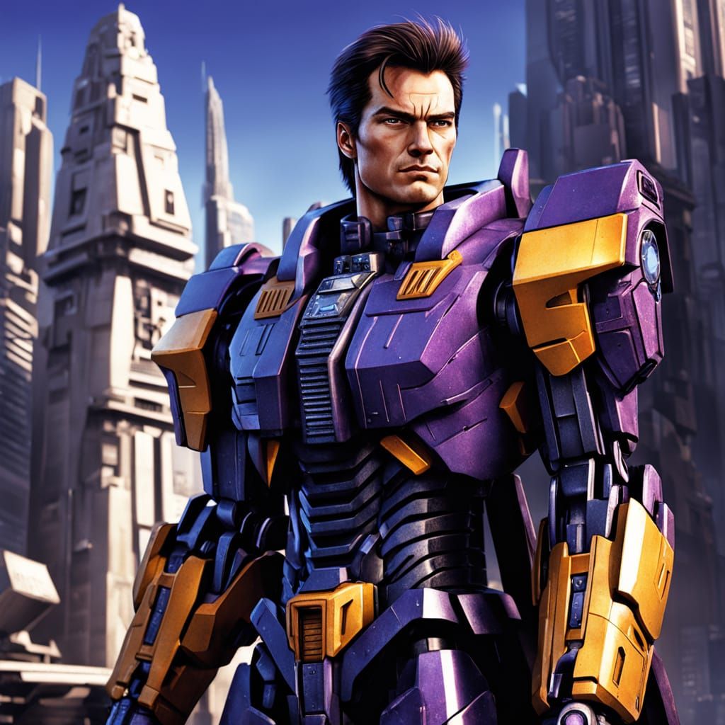 Human-Cybertronian Captain Astrotrain in Dark Citadel