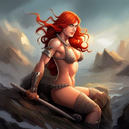 Red Sonja AI Image