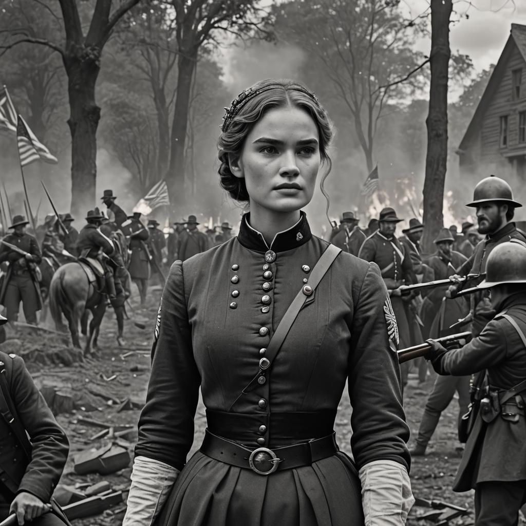 Civil War Era Portrait of Female Union Soldier