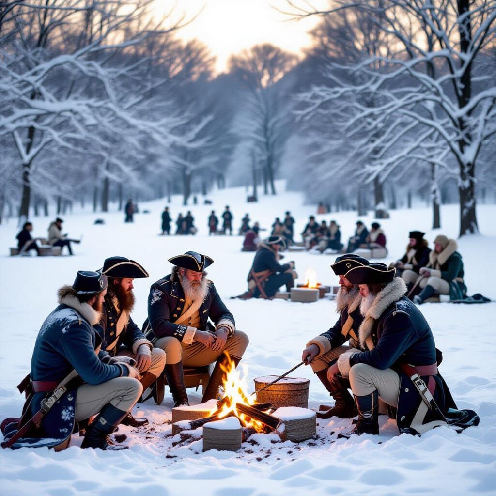 Valley Forge Winter Encampment of Continental Army